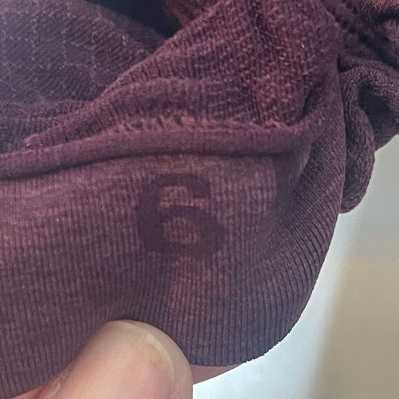 Lululemon In The Flow Crop II‎ Bordeaux burgundy heather leggings knee length, 6 - Picture 5 of 10